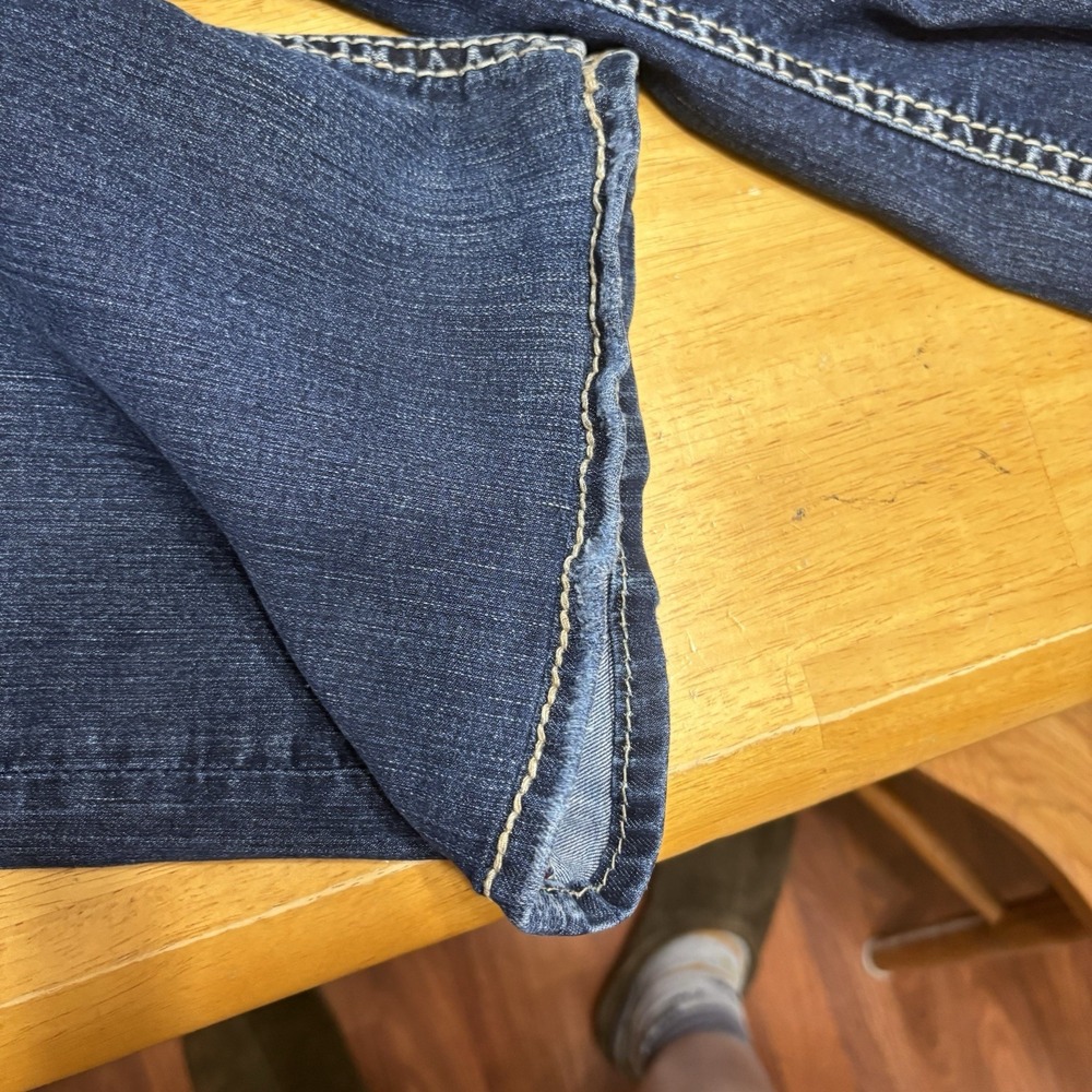 Silver Jeans Womens Size 34 x 31 Suki 17" Dark‎ Blue Bootcut - Picture 12 of 14